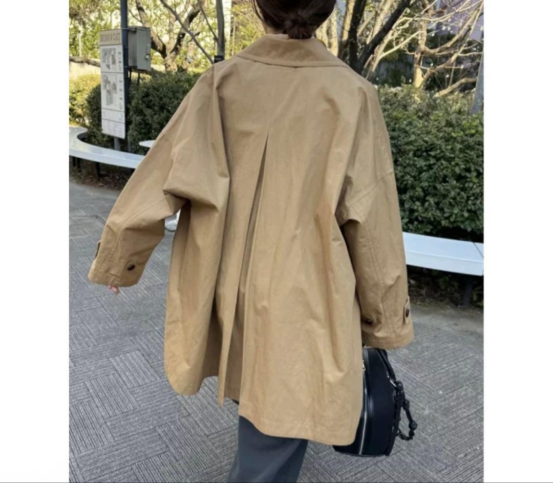 大人気！JOURNAL STANDARD コットンリネンワイドステンカラーコート