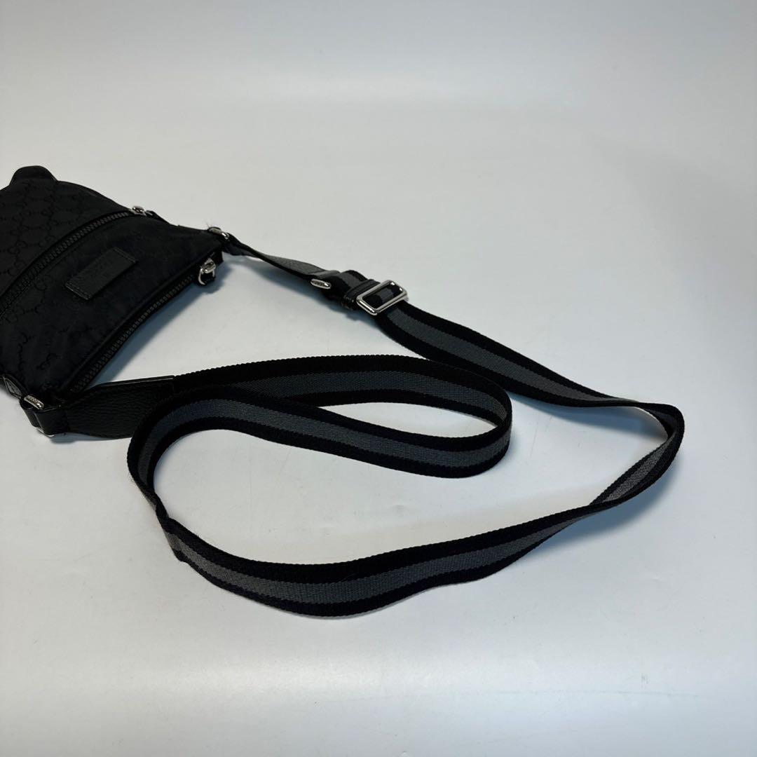 専用l63【美品】グッチ　GGナイロン　レザー　シェリーラインショルダーバッグ.