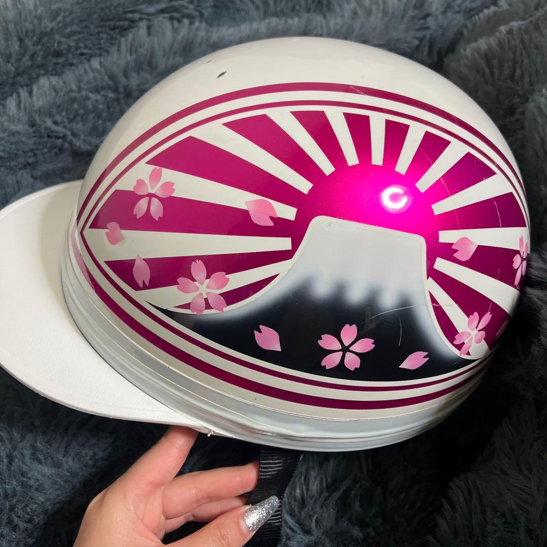 コルク半　カスタム　富士日章　ホワイトピンク　ラメ　桜　高級クリヤ