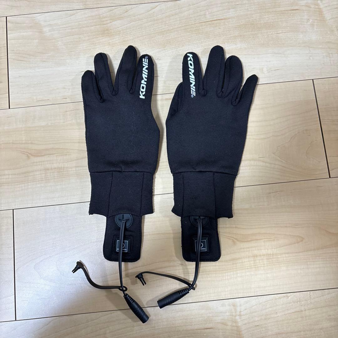 【3点セット】KOMINE 12V電熱ウェア一式(ジャケット/タイツ/グローブ)