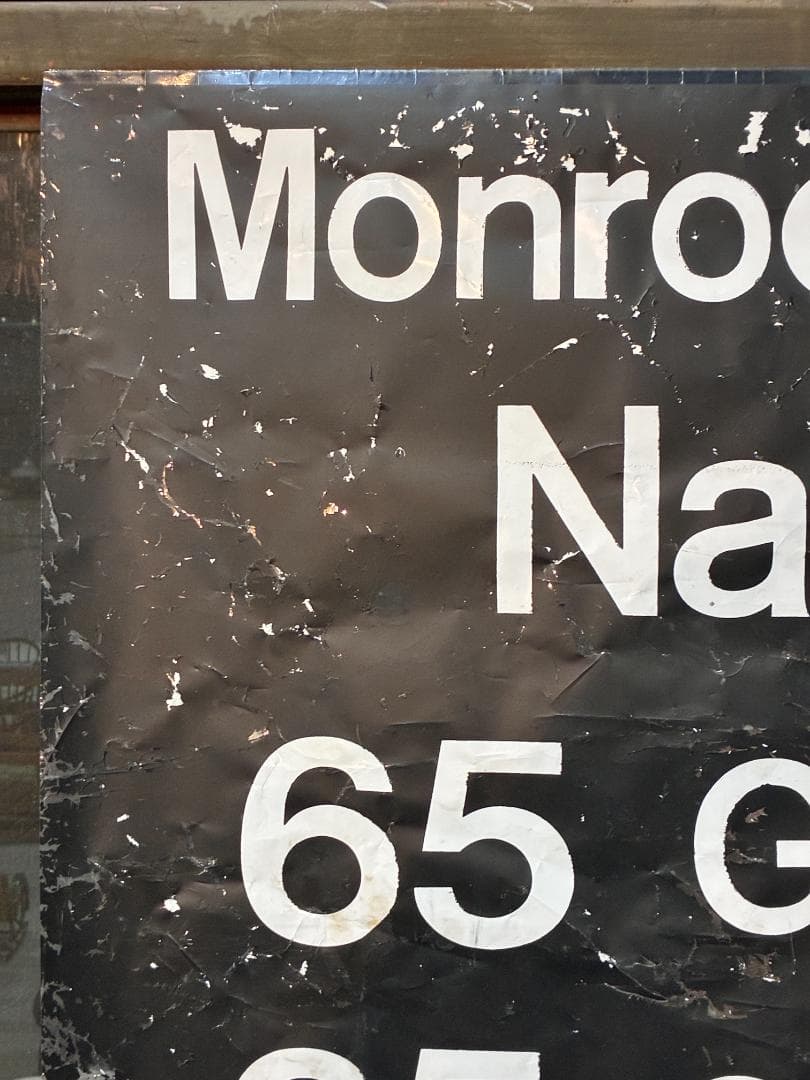 ◆Vintage◆バスロールサイン132×77.5cm シカゴ　CATバス路線