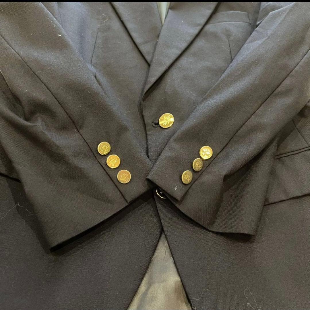 【売約済専用】Burberry 紺ブレ 刻印金ボタン テーラードジャケット濃紺