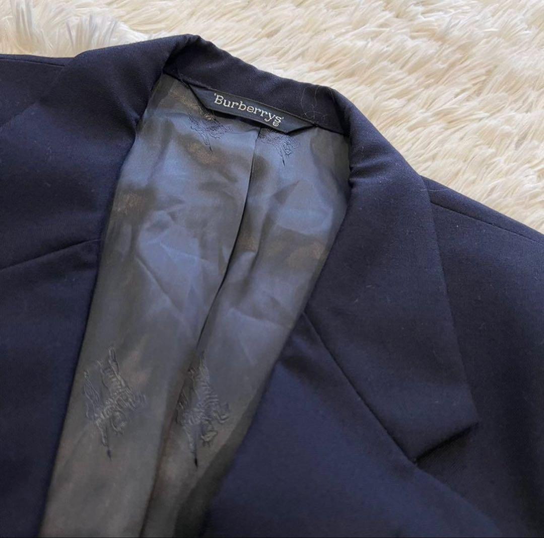 【売約済専用】Burberry 紺ブレ 刻印金ボタン テーラードジャケット濃紺