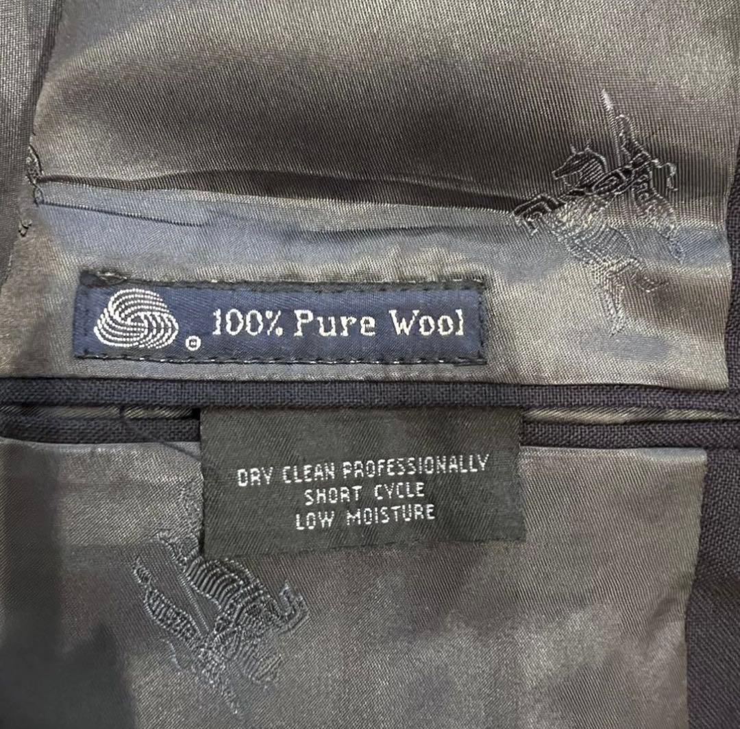 【売約済専用】Burberry 紺ブレ 刻印金ボタン テーラードジャケット濃紺