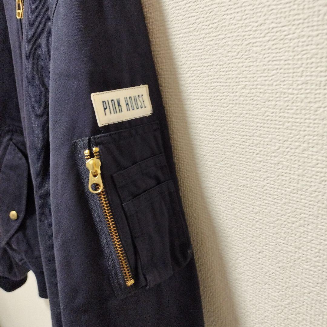 ★美品★ PINK HOUSE ピンクハウス ブルゾン ジャンパー 紺 チェック