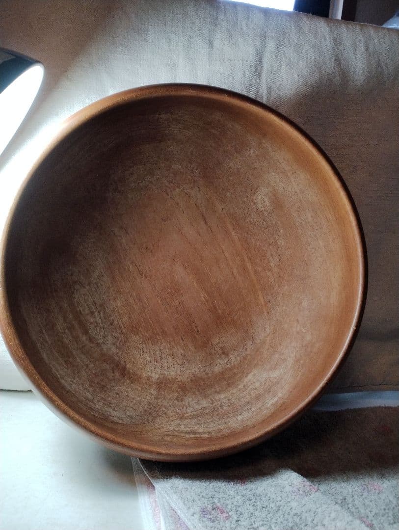 ビンテージ　北欧デンマーク　チーク　無垢材　木製サラダボウル大　円形　送料無料