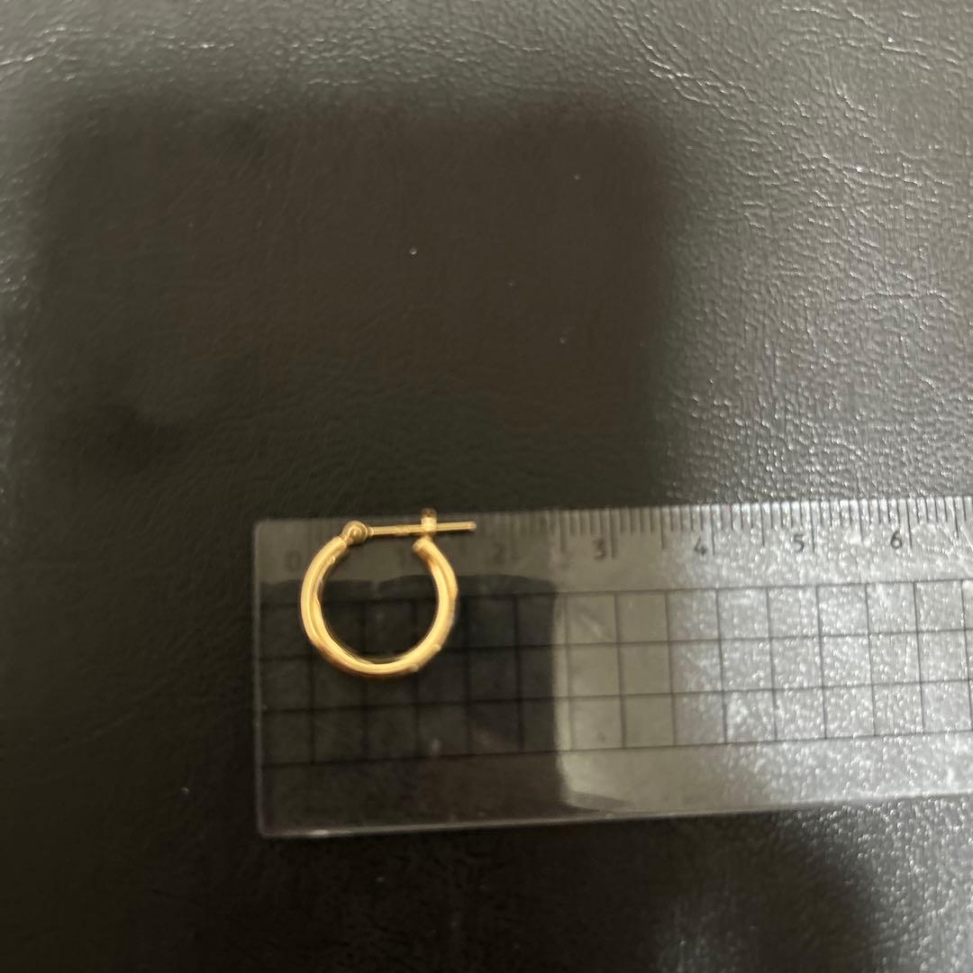 18K フープピアス(片耳用) 18金 刻印あり