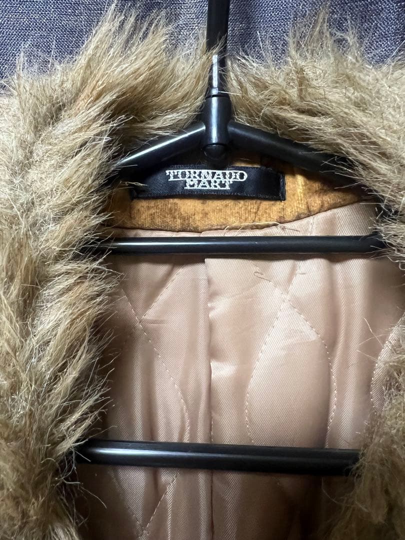 TORNADO MART トルネードマート ロングコート トレンチ ファー襟付き