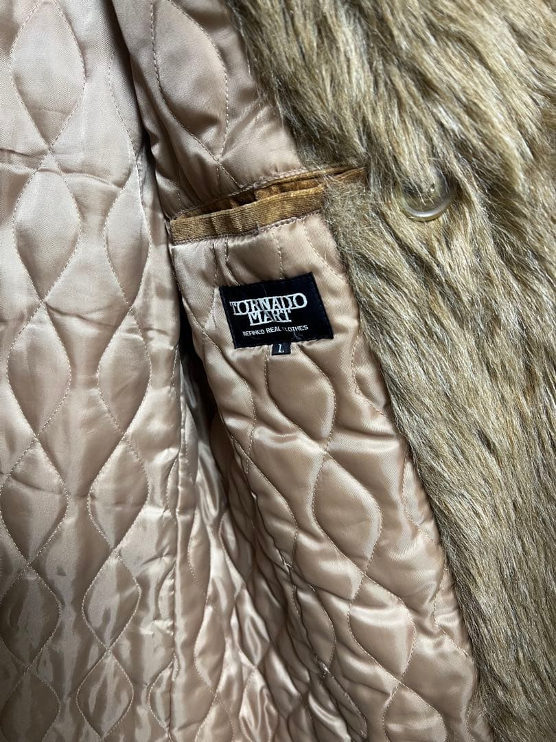 TORNADO MART トルネードマート ロングコート トレンチ ファー襟付き