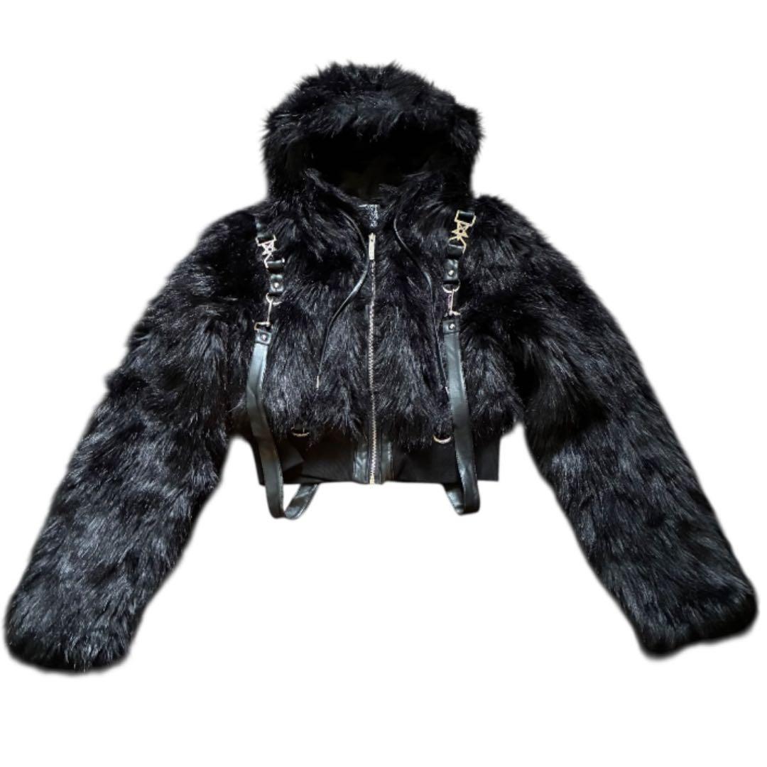 ジャケット・アウター KILLSTAR Night Creature Faux-Fur Jacket