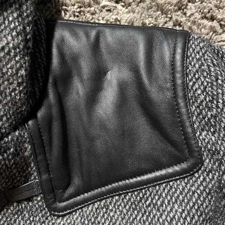 joseph homme ダッフルコート　レザー羊皮使用　ダッフルコード牛皮