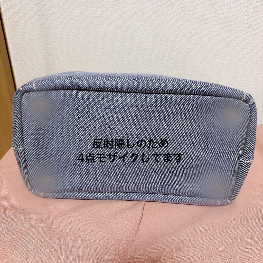 値下げ不可 miumiu ジャガードロゴデニム トートバッグ ブルー