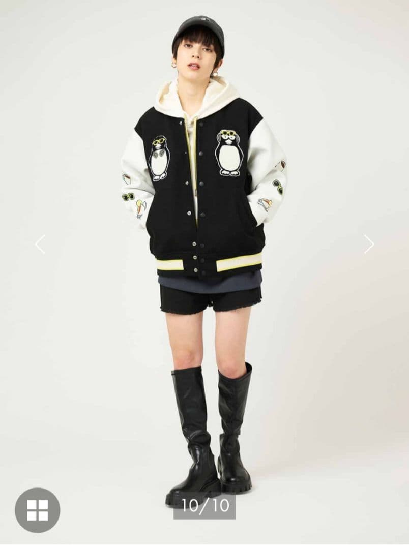 グラニフ　シティボーイペンギン　スタジャン　Sサイズ