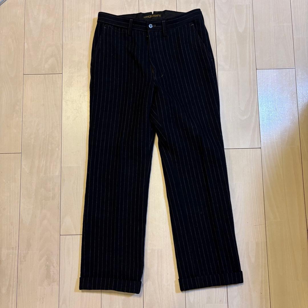 【週末限定】PHIGVEL MAKERS Co.ウールストライプパンツ　アメカジ