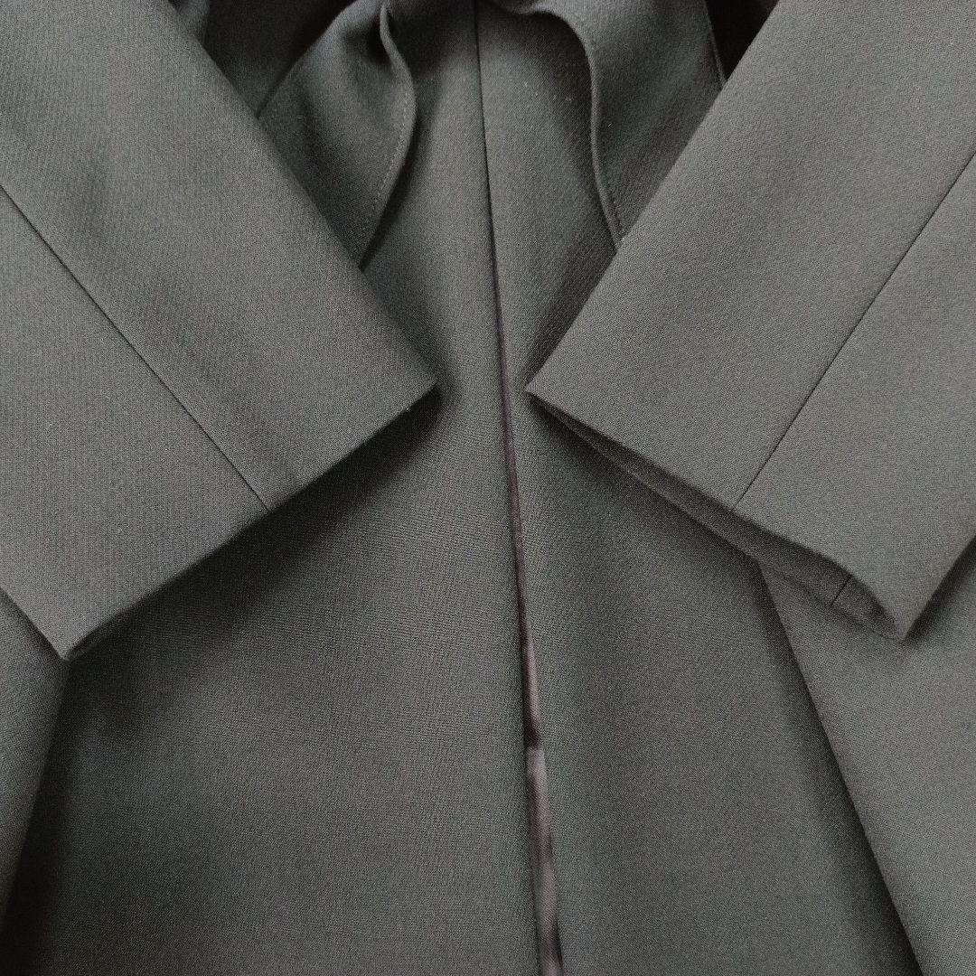 近年 美品✨ヨーコチャン ビッグパール ノーカラーコート 　ウエストベルト　36