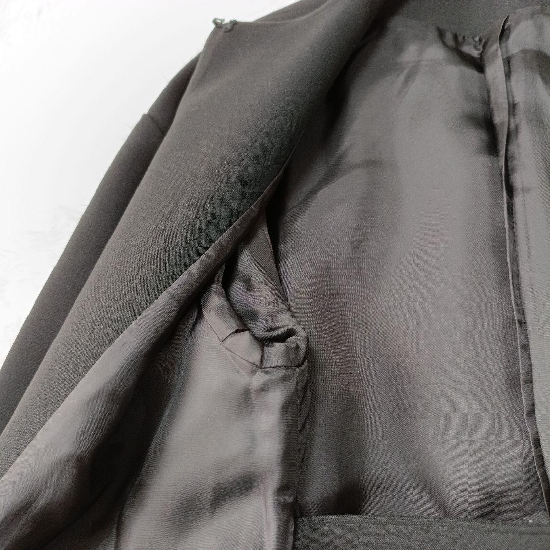 近年 美品✨ヨーコチャン ビッグパール ノーカラーコート 　ウエストベルト　36