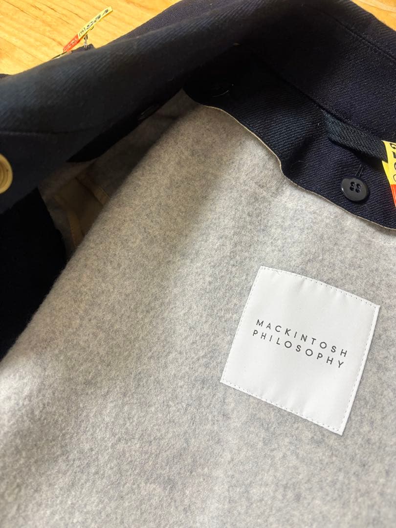 マッキントッシュフィロソフィー　チェック　ステンカラーコート　36