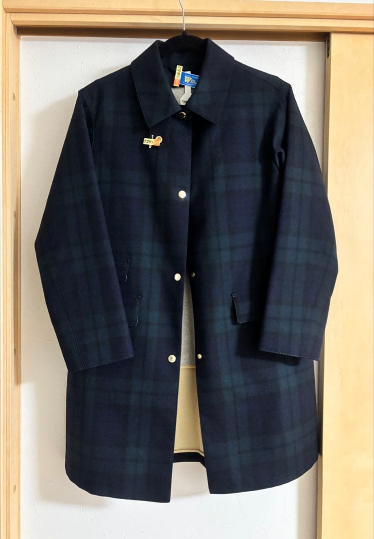マッキントッシュフィロソフィー　チェック　ステンカラーコート　36