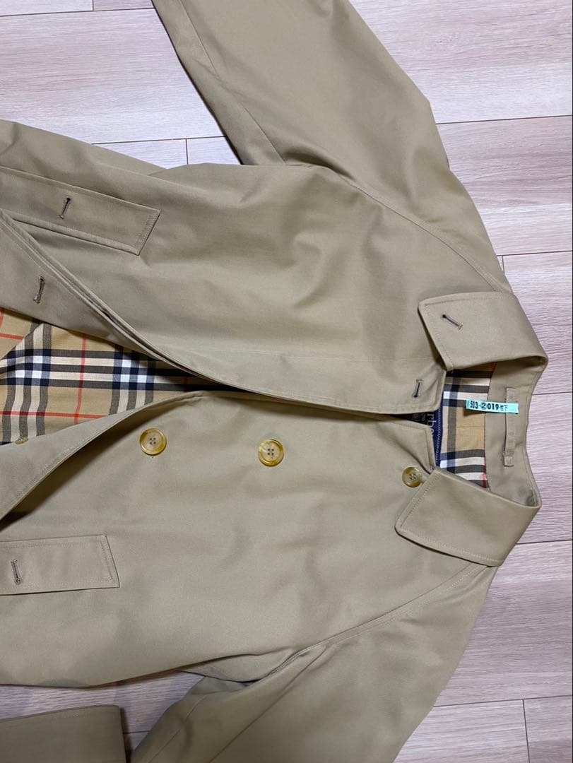 お値下げ❗️ ベージュ トレンチコート チェック裏地