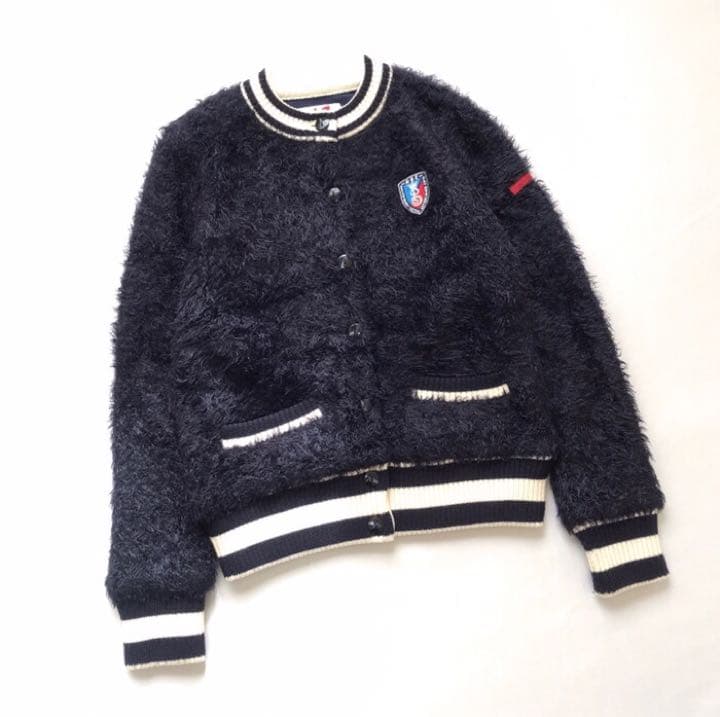 【PEARLY GATES】シャギーニットブルゾン ネイビー