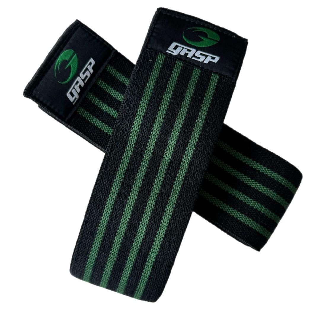 ウエイトトレーニング Gasp Knee wraps, Black/green