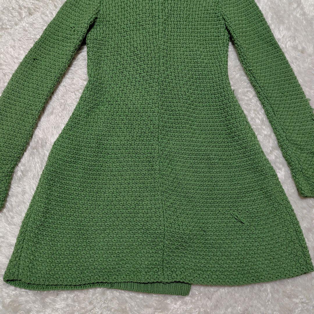 フォクシー　FOXEY　コート　ロング　ニット　ダブルボタン　アウター　FREE