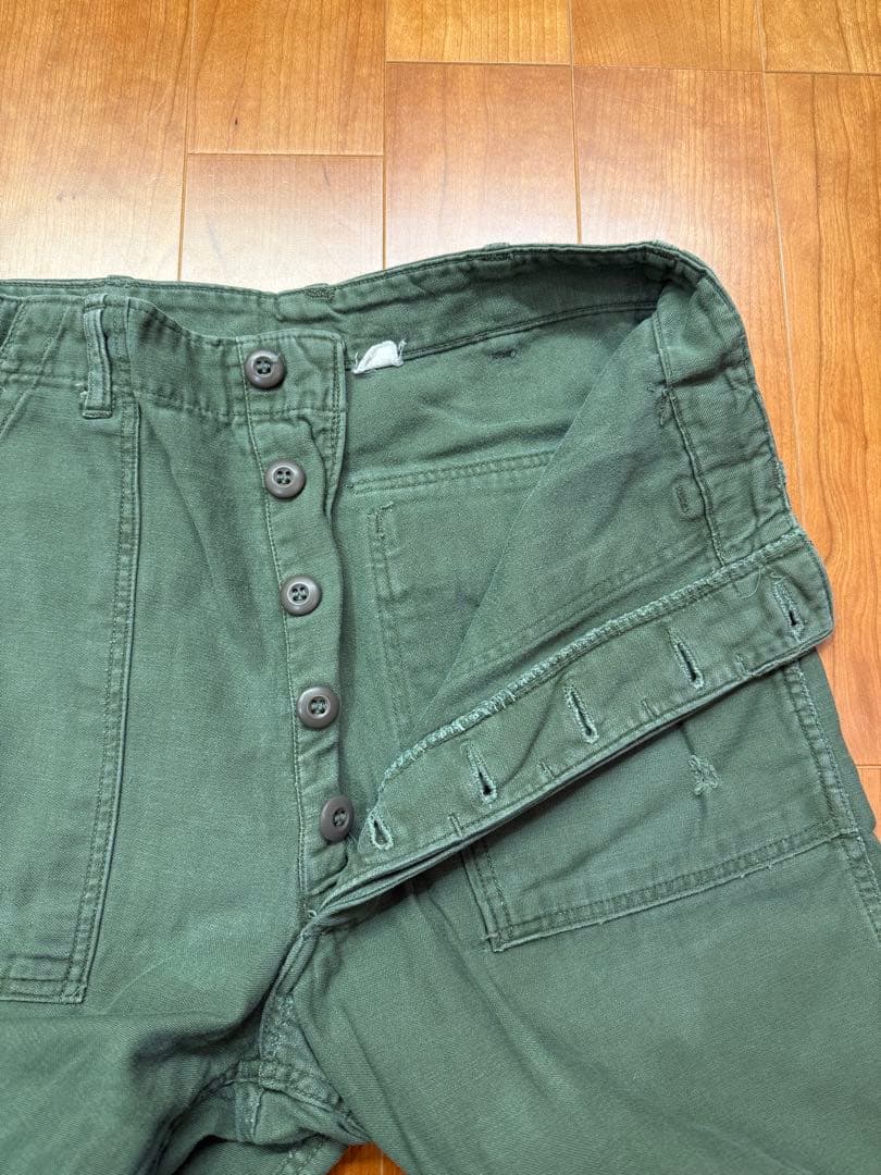 60s US ARMY ベイカーパンツ W32 ボタンフライ OG107