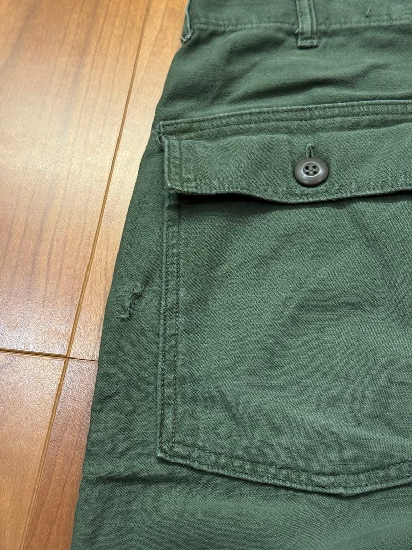 60s US ARMY ベイカーパンツ W32 ボタンフライ OG107