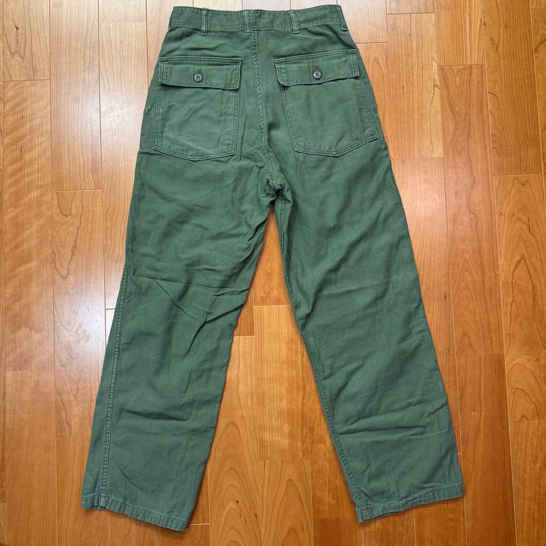 60s US ARMY ベイカーパンツ W32 ボタンフライ OG107
