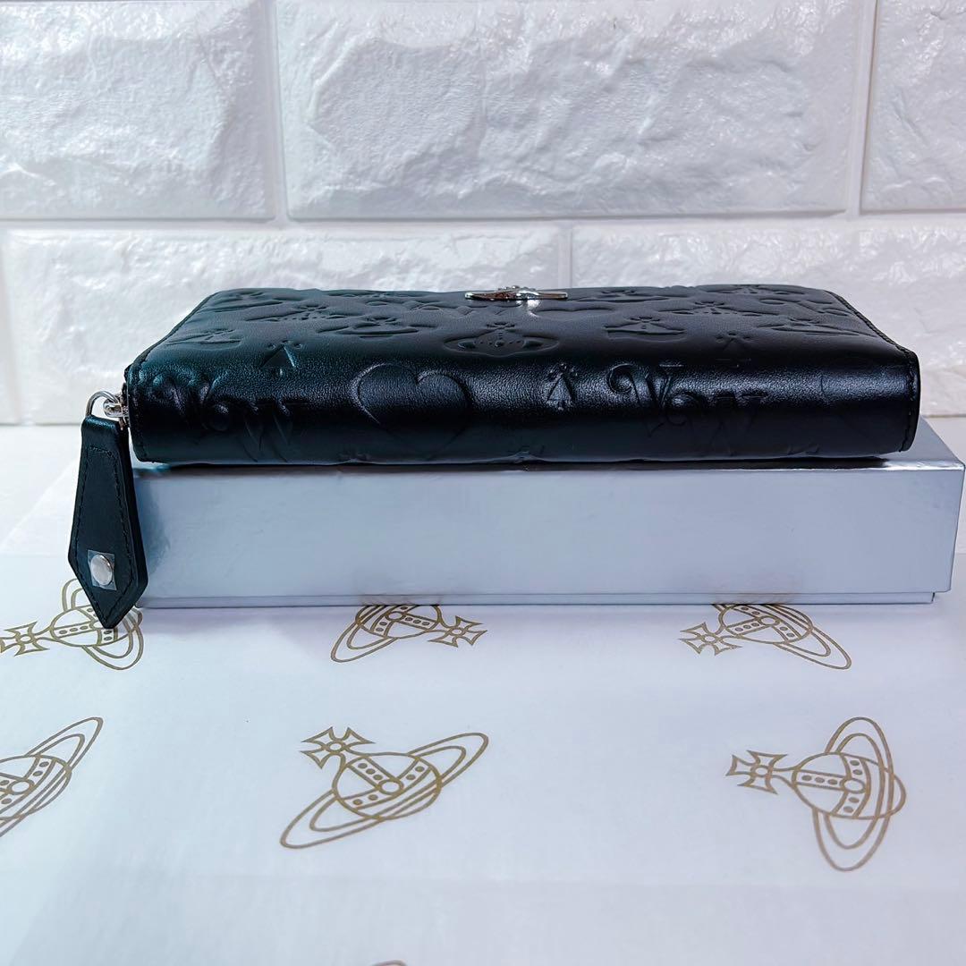 【ショッパー付】Vivienne Westwood 長財布 ブラック マット