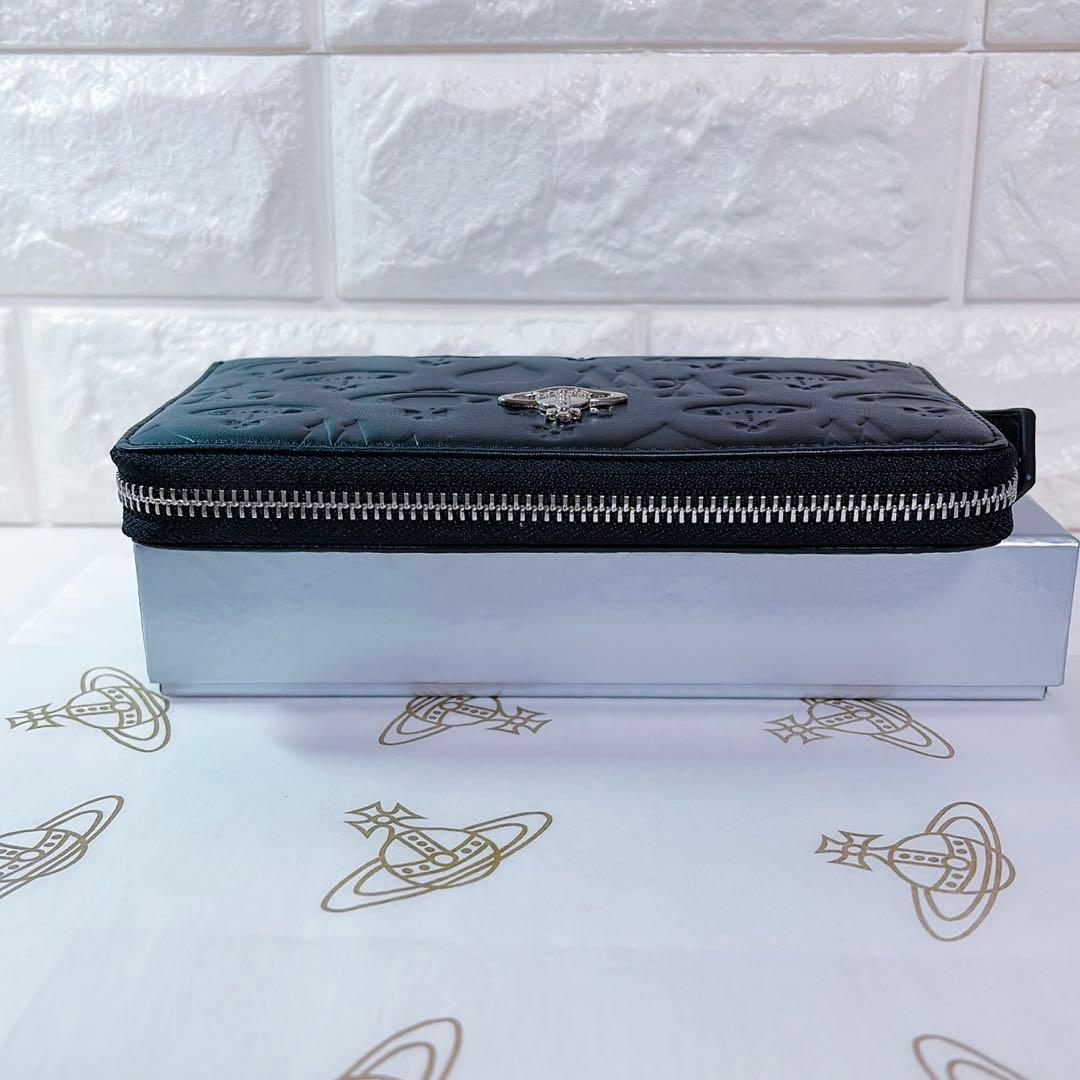 【ショッパー付】Vivienne Westwood 長財布 ブラック マット