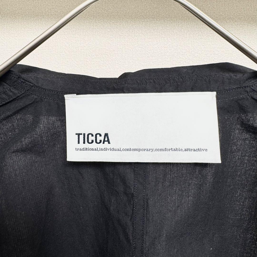TICCA ティッカ コットン ハーブ シャツ ジャケット 黒 フリーサイズ