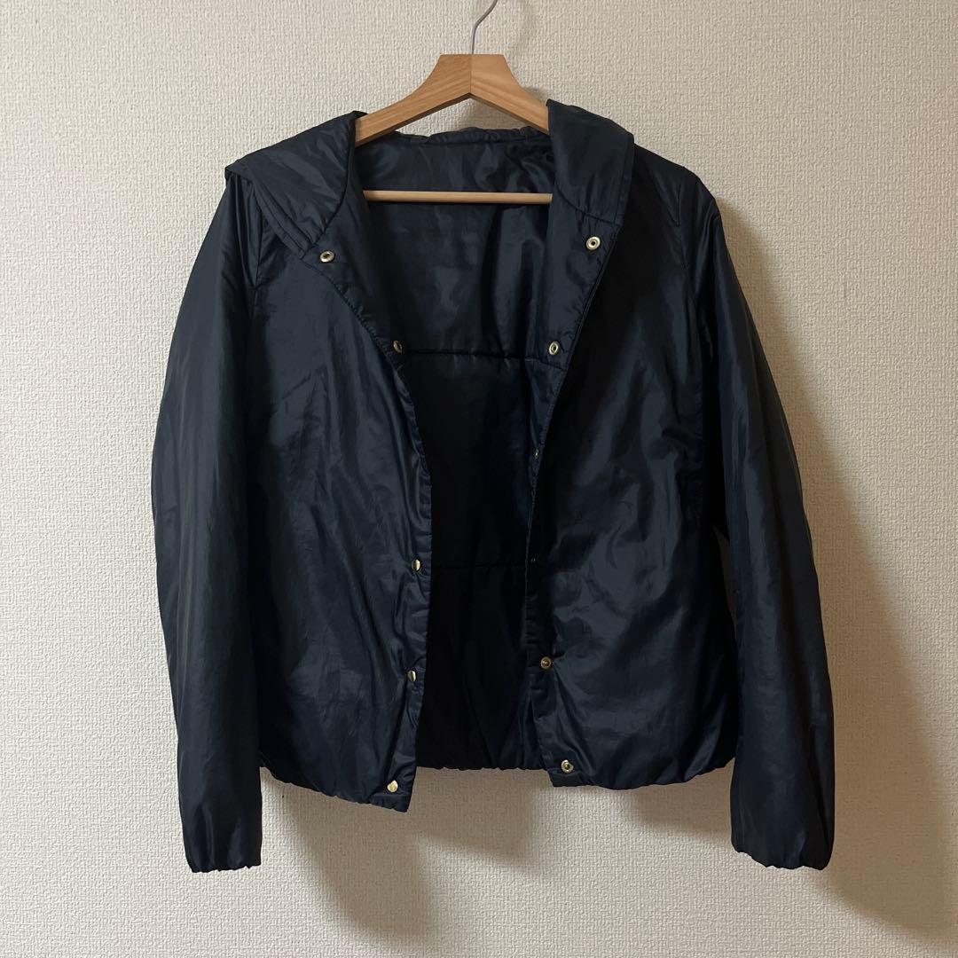 ネイビー ウールロングコート サイズ38 ロペ　ROPE ライナー付き