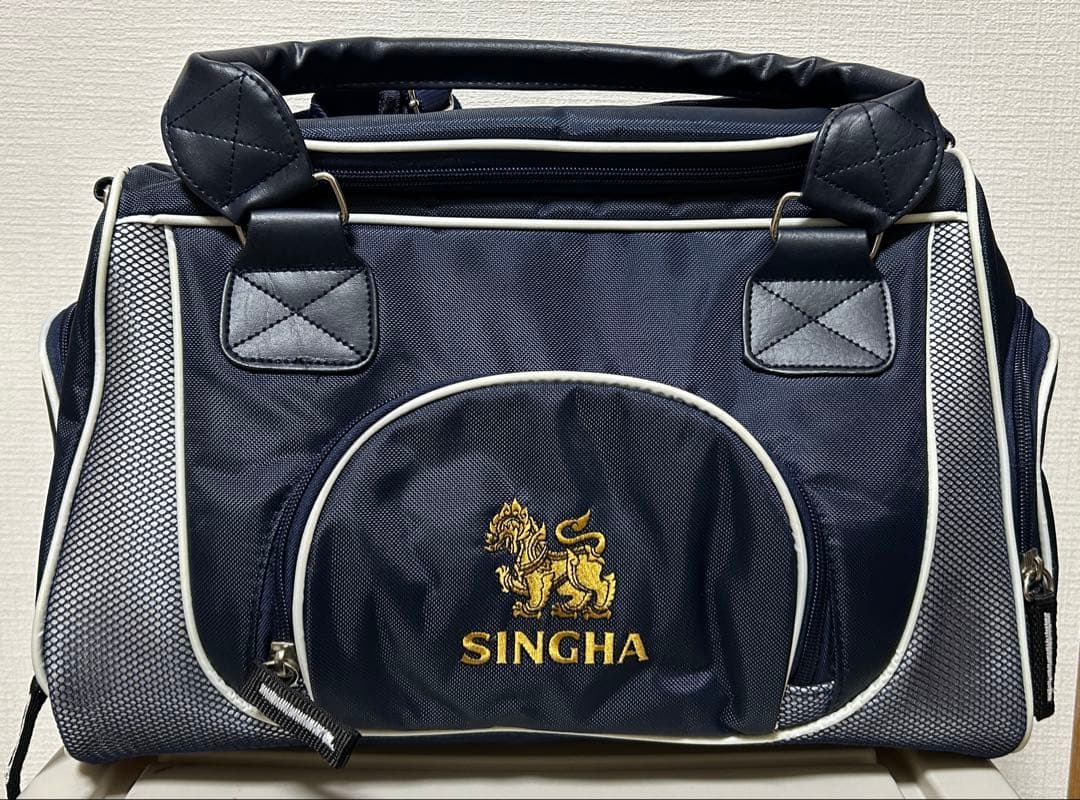 【激レア・非売品】ゴルフキャディーバッグシンハネイビーゴルフバッグ傘3点セット