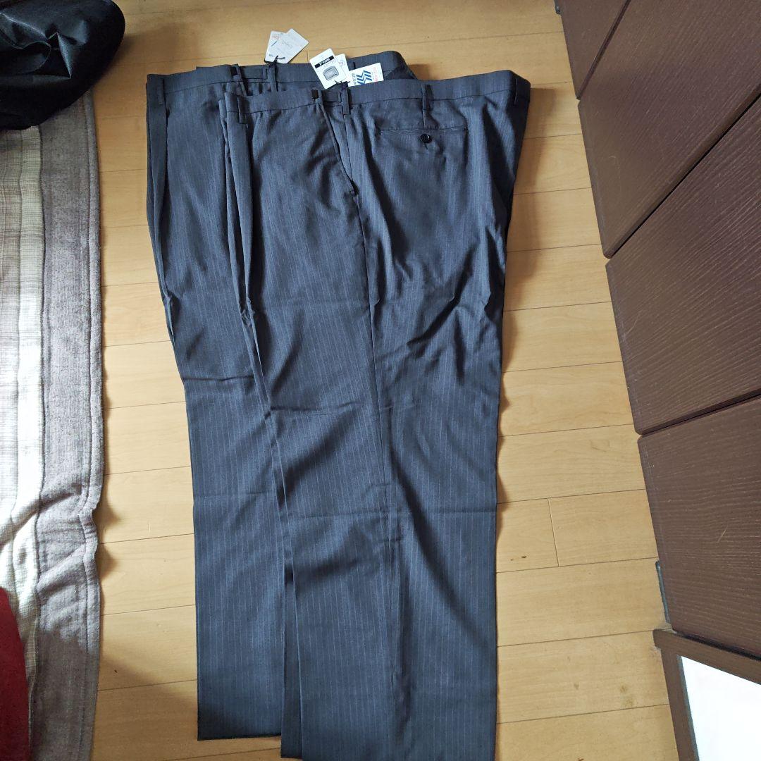 【新品未使用】大きいサイズ ２パンツ プレミアムウォッシュビジネススーツ ５L