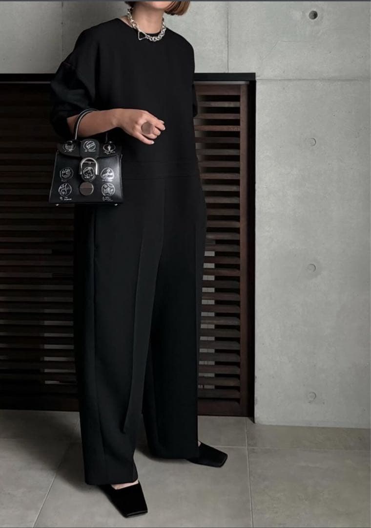 【極美品】LOHEN ローヘン　オールインワン　コンビネゾン　36 ブラック