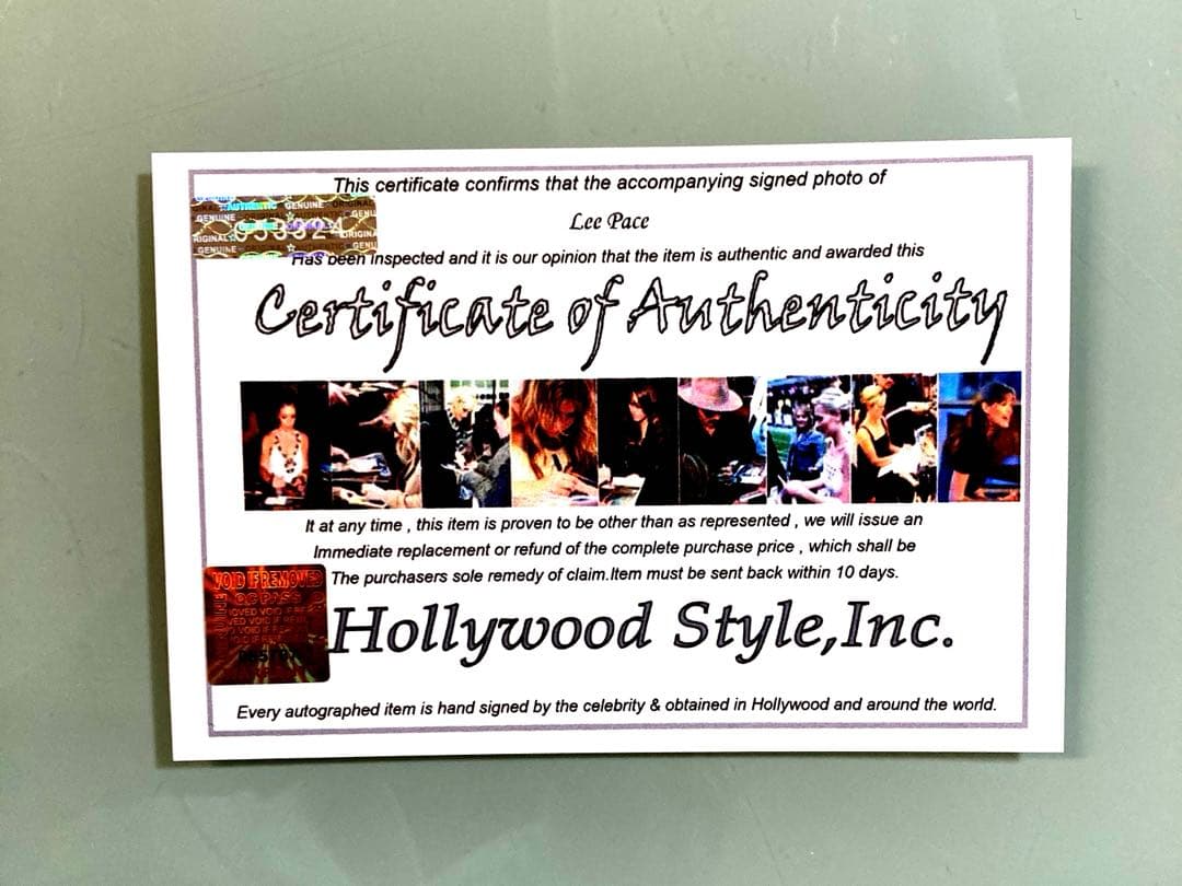 セール中…リー・ペイス直筆サイン入り超大型写真…