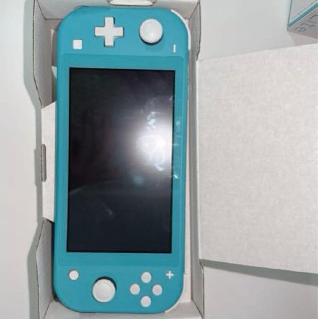 ぽて様　Nintendo Switchライト ターコイズ 箱 純正充電器付き