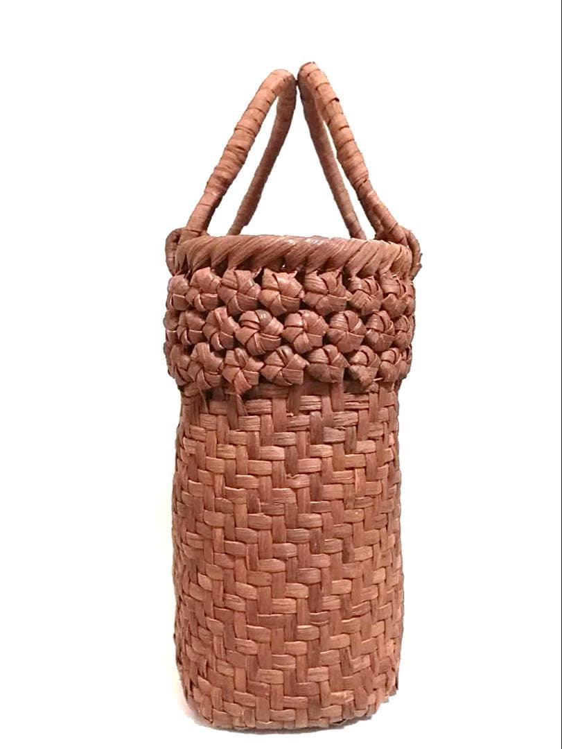 山葡萄バッグ円形三段花結び