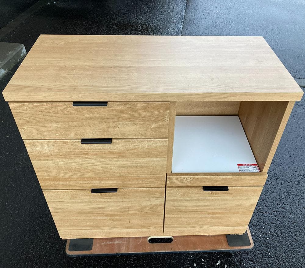 ニトリ / キッチンカウンター エトナ 90CT■ライトブラウン キャビネット