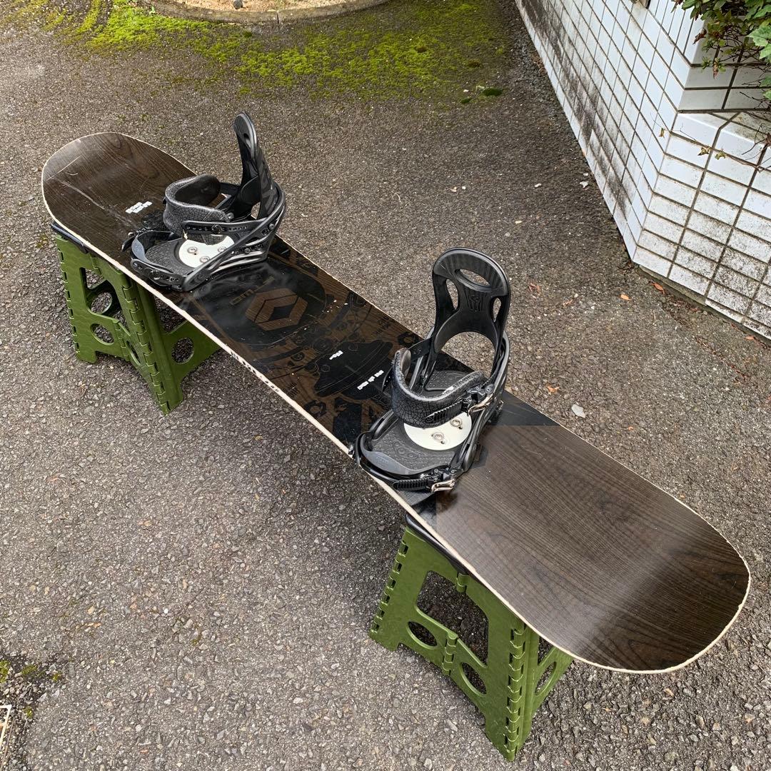 スノーボードセット FTWO 158cm ＋ FLUX PR＋ケース グラトリ