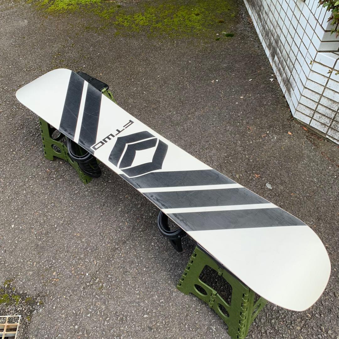 スノーボードセット FTWO 158cm ＋ FLUX PR＋ケース グラトリ