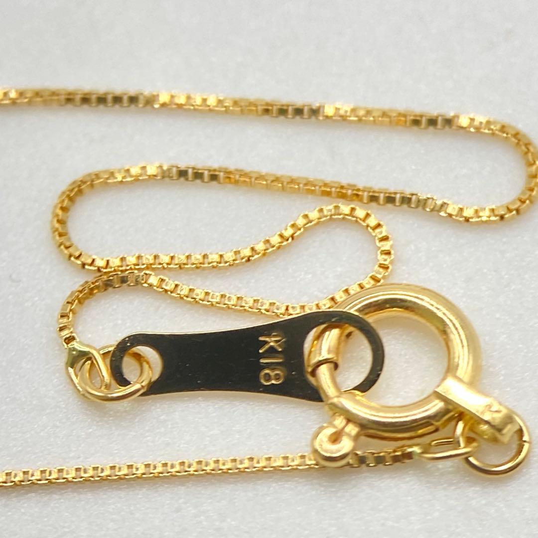 ❤️新品日本製✨人気18金✨k18刻印ありベネチアンネックレス✨40cm幅0.5㎜