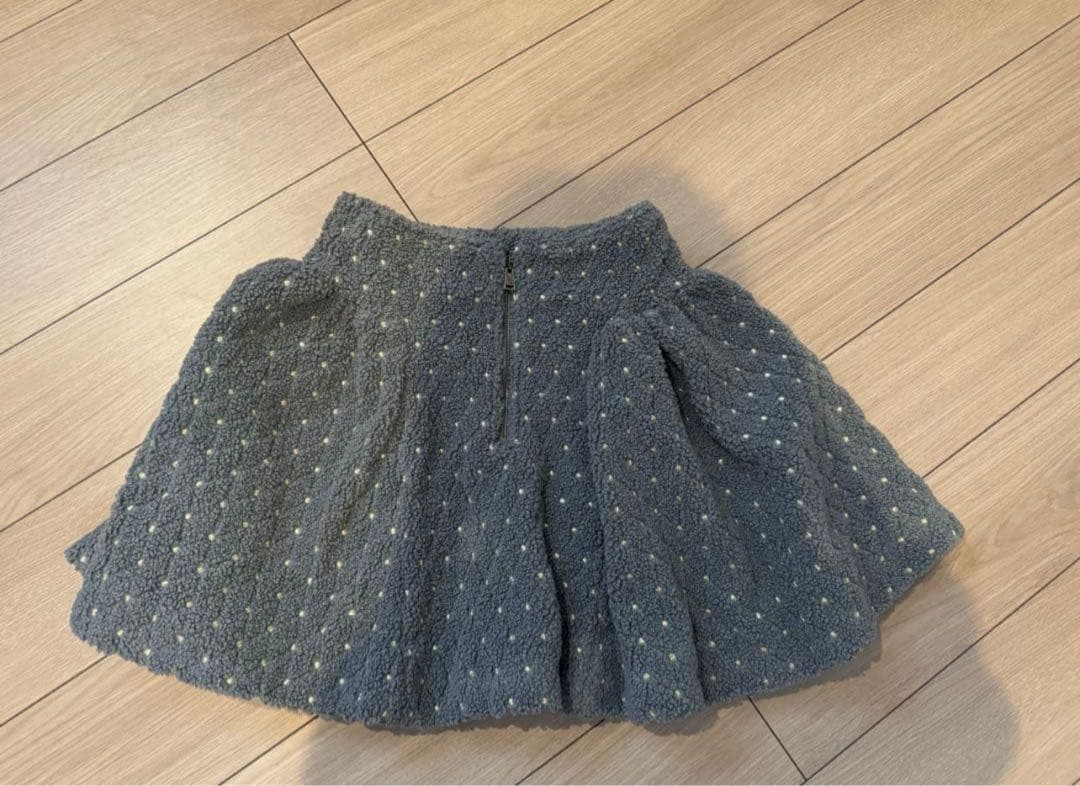 bibiy スカート　グレー　ODETTE BOA PLEATED SKIRT