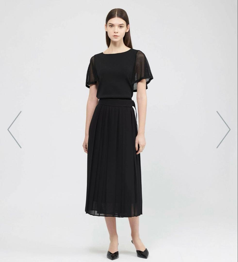 【新品】EPOCA メッシュレイヤード 2WAYニットプルオーバー ブラック