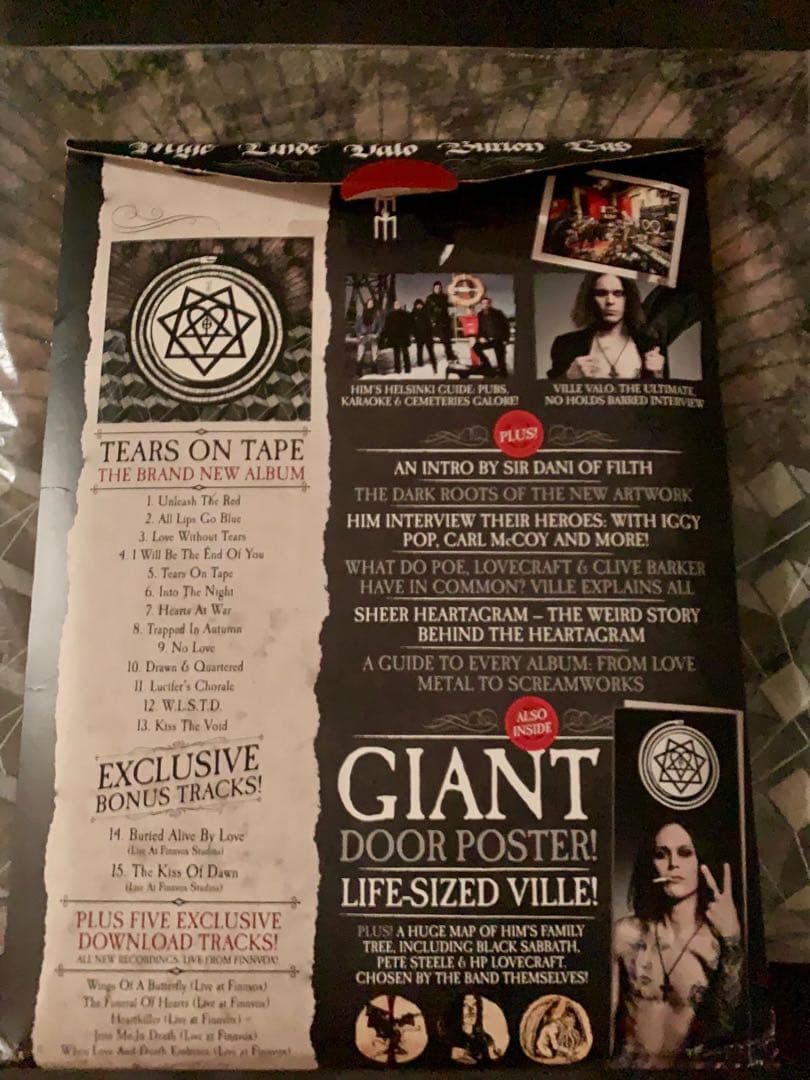 HIM “Tears on Tape”l Hammer サイン入り