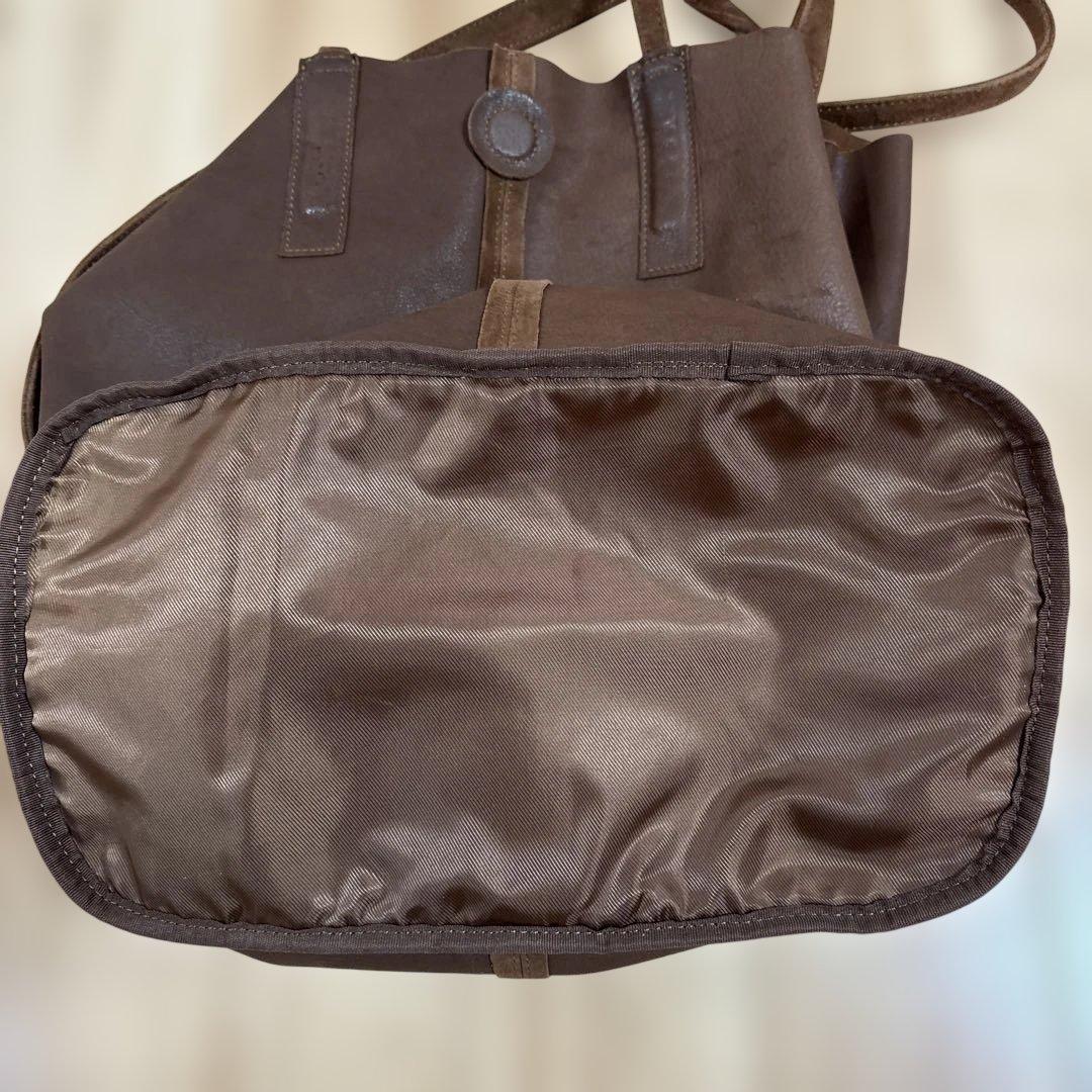 Morphée オイルスエードレザーバッグ Lサイズ