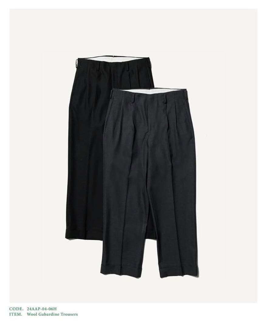 パンツ a.presse 24AW Wool Gabardine Trousers 2