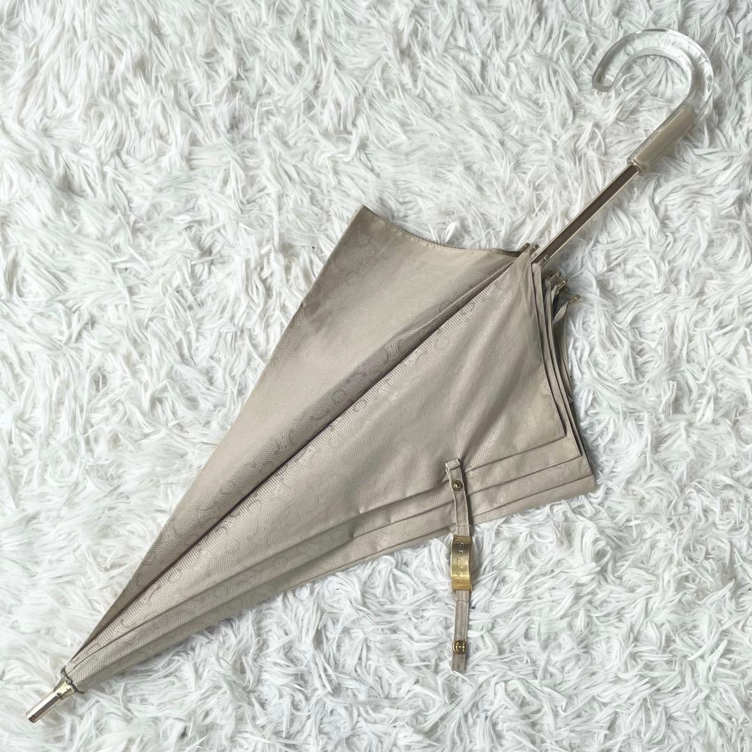 【eiko】CELINE セリーヌ 長傘 Cマカダム ブラゾン 伸縮