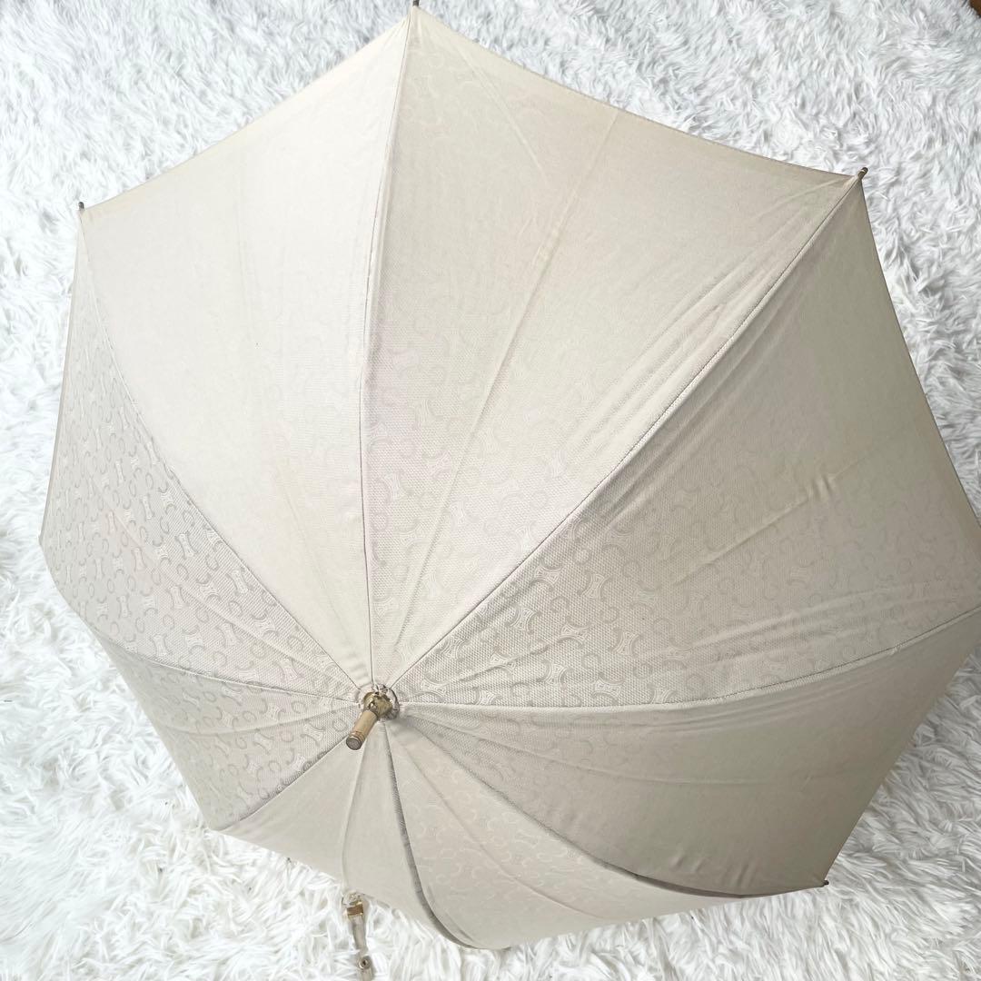 【eiko】CELINE セリーヌ 長傘 Cマカダム ブラゾン 伸縮